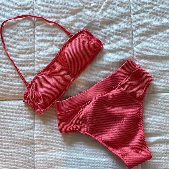 Women’s Two-Piece Bikini in coral pink color, size medium - Picture 1 of 12